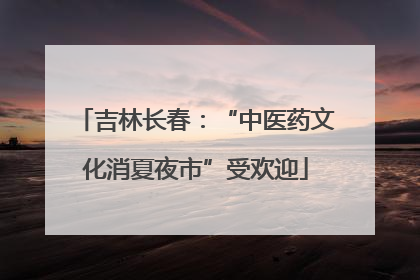吉林长春：“中医药文化消夏夜市”受欢迎